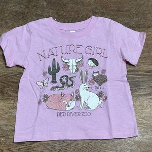 Rabbit Skins T Shirt Toddler Red River Zoo Fargo ND NEW Pink Nature Girl Size 3